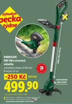 Lidl Parkside 20V Aku strunová sekačka nabídka