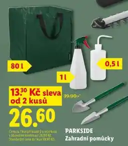 Lidl PARKSIDE Zahradní pomůcky nabídka
