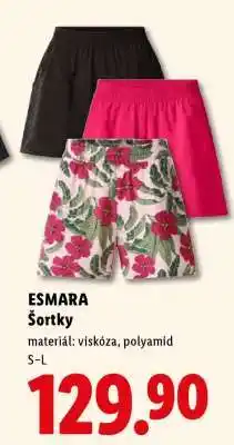 Lidl ESMARA ŠORTKY nabídka
