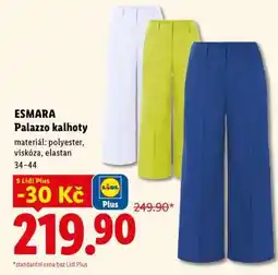 Lidl ESMARA Palazzo Kalhoty nabídka