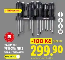 Lidl PARKSIDE PERFORMANCE Sada šroubováků nabídka