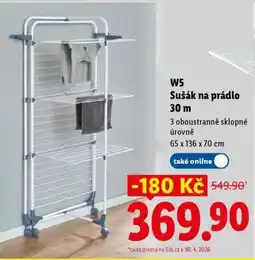 Lidl W5 Sušák na prádlo 30 m nabídka