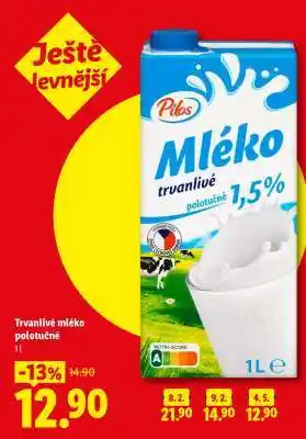 Lidl TRVANLIVÉ MLÉKO POLOTUČNÉ nabídka