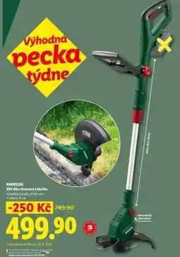 Lidl Parkside 20V Aku strunová sekačka nabídka