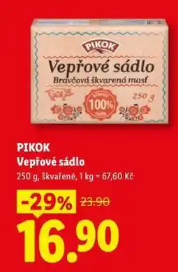 Lidl Pikok Vepřové sádlo nabídka