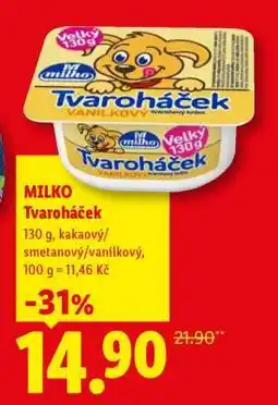 Lidl Milko Tvaroháček nabídka