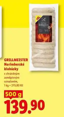 Lidl GRILLMEISTER Norimberské klobásky nabídka