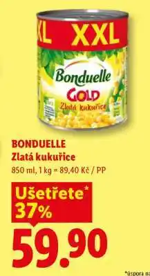 Lidl Bonduelle Zlatá kukuřice nabídka