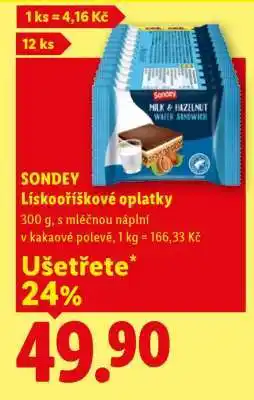 Lidl SONDEY LÍSKOOŘÍŠKOVÉ OPLATKY nabídka