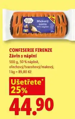 Lidl CONFISERIE FIRENZE Závin s náplní nabídka
