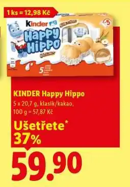 Lidl Kinder Happy Hippo nabídka