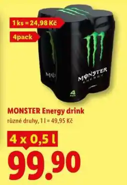 Lidl Monster Energy drink nabídka
