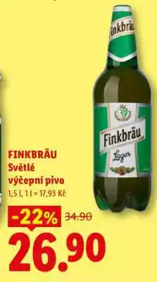 Lidl Finkbräu Světlé výčepní pivo nabídka