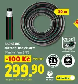 Lidl PARKSIDE Zahradní hadice 30 m nabídka
