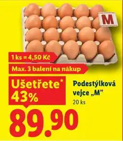 Lidl Podestýlková vejce „M” 20 ks nabídka