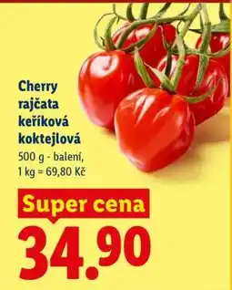 Lidl Cherry rajčata keříková koktejlová nabídka