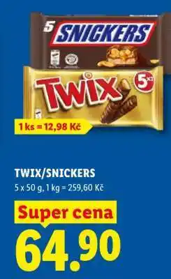 Lidl TWIX, SNICKERS nabídka