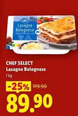 Lidl CHEF SELECT LASAGNE BOLOGNESE nabídka