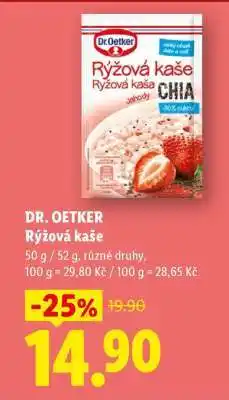 Lidl Dr. Oetker Rýžová kaše nabídka