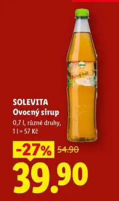 Lidl SOLEVITA Ovocný sirup nabídka