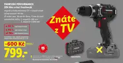 Lidl PARKSIDE PERFORMANCE 20V Aku vrtačí šroubovák nabídka