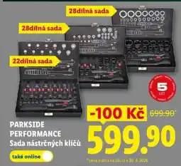 Lidl PARKSIDE PERFORMANCE Sada nástrčných klíčů nabídka