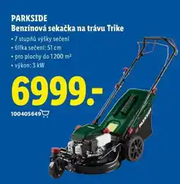 Lidl PARKSIDE Benzínová sekačka na trávu Trike nabídka
