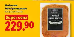 Lidl Marinované kuřecí prso rozmarýn nabídka