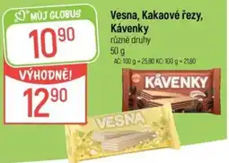 Globus Vesna, Kakaové řezy, Kávenky nabídka