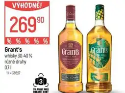 Globus Grant's whisky 30-40% nabídka