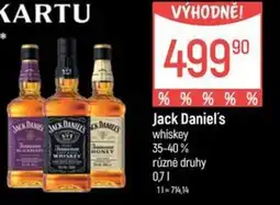 Globus Jack Daniel's whiskey 35-40% nabídka