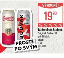 Globus Budweiser Budvar Original, Budvar 33 světlý ležák nabídka