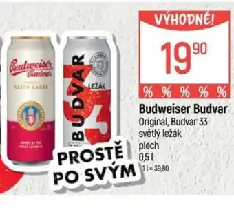 Globus Budweiser Budvar Original, Budvar 33 světlý ležák nabídka