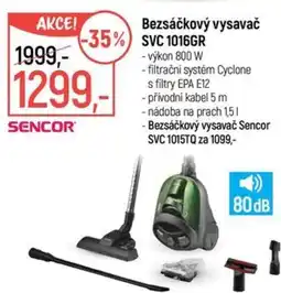 Globus Bezsáčkový vysavač SVC 1016GR nabídka