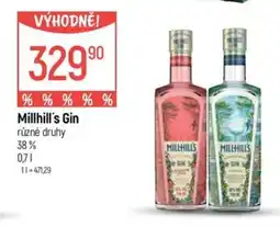 Globus Millhill's Gin 38% nabídka