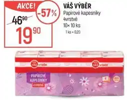 Globus VÁŠ VÝBĚR Papírové kapesníky nabídka