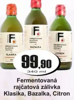 Adam Fermentovaná rajčatová zálivka Klasika, Bazalka, Citron nabídka
