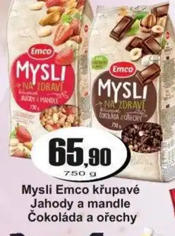 Adam Mysli Emco křupavé Jahody a mandle Čokoláda a ořechy nabídka