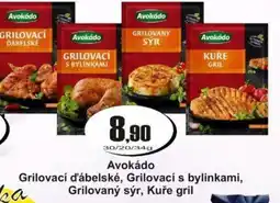 Adam Avokádo Grilovací ďábelské, Grilovací s bylinkami, Grilovaný sýr, Kuře gril nabídka