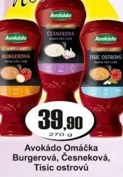 Adam Avokádo Omáčka Burgerová, Česneková, Tisíc ostrovů nabídka