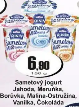 Adam Sametový jogurt Jahoda, Meruňka, Borůvka, Malina-Ostružina, Vanilka, Čokoláda nabídka