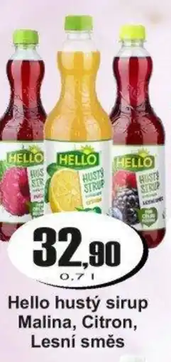 Adam Hello hustý sirup Malina, Citron, Lesní směs nabídka