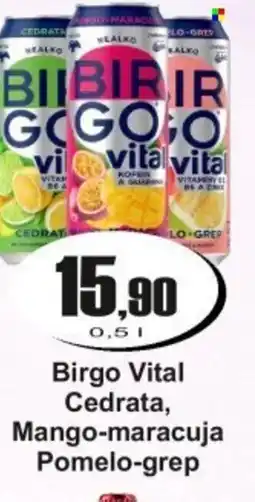 Adam Birgo Vital Cedrata, Mango-maracuja Pomelo-grep nabídka