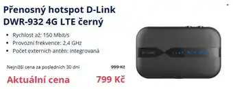 Přenosný hotspot D-Link DWR-932 4G LTE černý