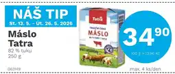 Konzum Máslo Tatra nabídka
