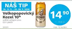 Konzum Velkopopovický Kozel 10° nabídka