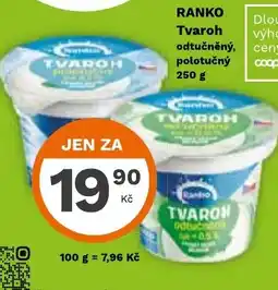 Konzum RANKO Tvaroh odtučněný, polotučný nabídka