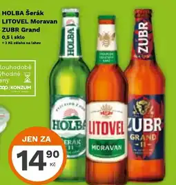 Konzum HOLBA Šerák LITOVEL Moravan ZUBR Grand nabídka