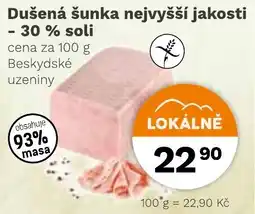 Konzum Dušená šunka nejvyšší jakosti -30 % soli nabídka