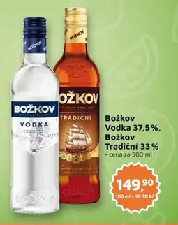 Můjobchod Božkov Vodka 37,5%, Božkov Tradiční 33% nabídka